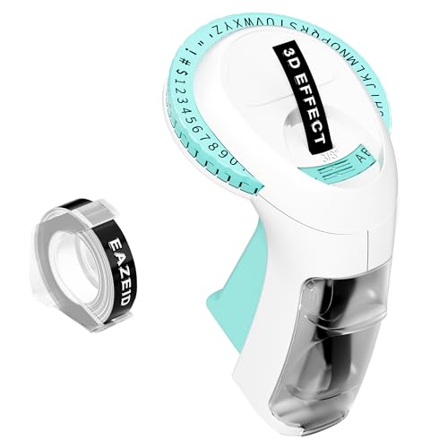 EazeID Embossing Label Maker, Handheld Embossed Label Maker, Vintage Embosser Retro Label Printer...