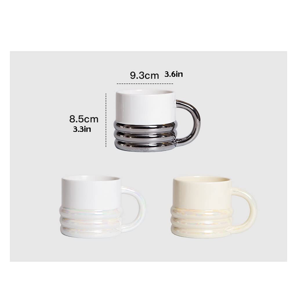 Becher Gradient Keramik Becher für Mädchen Hochwertige Wassertasse Büro Kaffeetasse Home Saft Teetasse Kaffeetasse (Farbe: Gold)