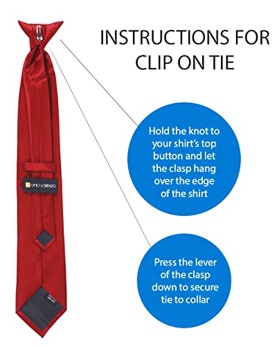 Image of boxed-gifts Clip on Ties for Men - Premium Black Solid Color Clip on Tie