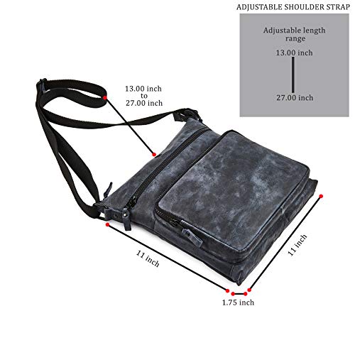 Image of Crossbody Bags for Women Genuine Leather Purse Handmade Vintage Shoulder Bag Crossover Pocketbook Adjustable Strap | Handmade