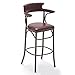 JHBY-chair Structure en métal, Chaise de Bar en Similicuir, Style Industriel Vintage, Assise 75 cm (29,5 Pouces), pour café, Restaurant, Maison (Rouge/Noir/Vert/Bronze)
