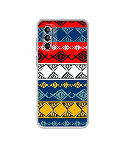 Image of Colorful Hand Made Rangoli Art Design Printed Silicon Soft TPU Back Case Cover for Motorola Moto G52 4G / Moto G82 5G