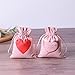XULIANYI 100 Rose Flanelle Bijoux Cordon Sacs Emballage Cadeau Velours Pochettes De Rangement Organisateur De Décoration De Fête De Mariage Personnalisé-Imprimez Votre Logo, 6x10inch 15x20cm