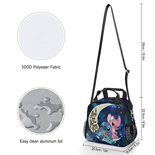 Bxxnos Cute Anime Cartoon Insulated Lunch Bag With Adjustable Shoulder Strap,Durable Freezable Lunch Box, Reusable Lunch Box Insulated For Women,Men,Kids, Work, Office, Picnic, Outdoor #TOP2