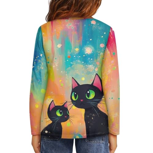Image of Long Sleeve Shirts for Girls Winter Tops 3-16t Cartoon T Shirts for Fall Clothes