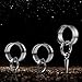 Maxbott 2PCS Ear Gauges Stainless Steel Fashion Ear Tunnels with 6 Pcs Nose Rings, 2 Pcs beads and 2Pcs Cones Weights for Stretched Ears Studs Body Piercing Jewelry (Silver, 12mm(1/2