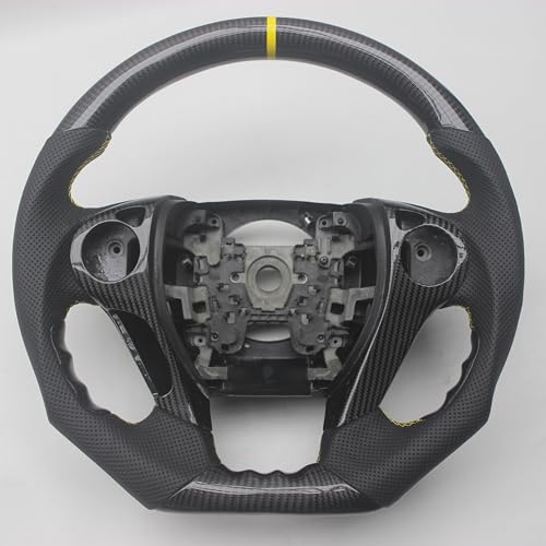 OLIKE Replacement Real Carbon Fiber Leather Steering Wheel Compatible With Honda Accord 9TH GEN 9 2013-2017