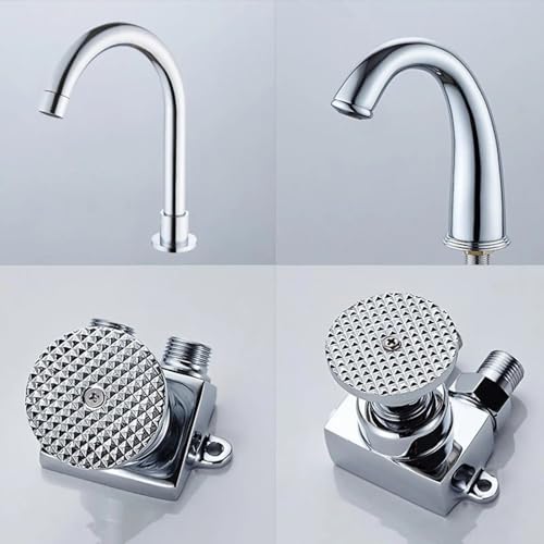 Válvula de pedal manos libres para grifo de lavabo con diseño vertical 3