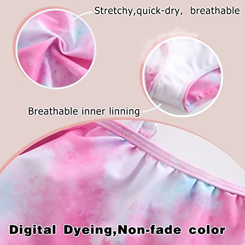 Image of Girls One Piece Swimsuits Off Shoulder Bathing Suit for Kids Hawaiian Swimwear 3-16 Years