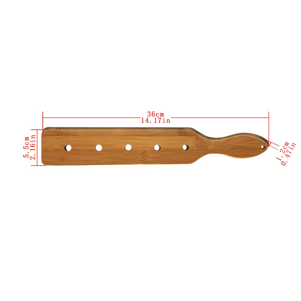 Pagaia in bambù 35,5 cm, fori per flusso d'aria, legno non finito