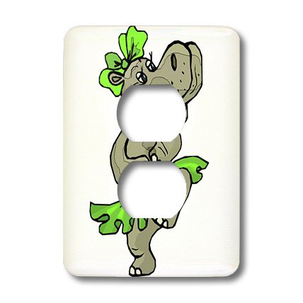 Hippo dansant en tutu cache prise double robuste 3dRose lsp_45146_6 - 3