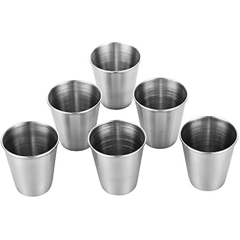 HIDORAN 6 PCS Stainless Steel Shot Cups Cover