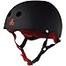 Triple Eight Sweatsaver Liner Skateboarding Helmet, Black Rubber w/ Red, X-Large