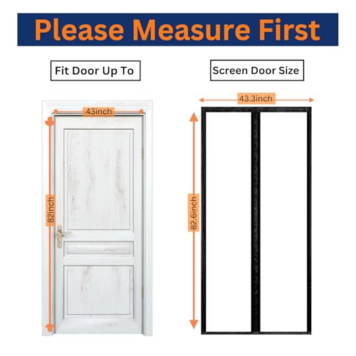 Image of Royalkart Transparent PVC Magnetic Door Curtain | Hands Free Self-Closing Screen | Blocks Insects & Outside Dust | Clear See-Through Screen for Home, Kitchen, AC Room, Shop | Door Size- 110cm x 210cm