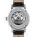 Ingersoll The Jazz Mens 42mmm Automatic Moonphase Watch with Skeleton Dial and Black/Brown Genuine Leather Strap, Black/Silver, Standard Size, Ribbon