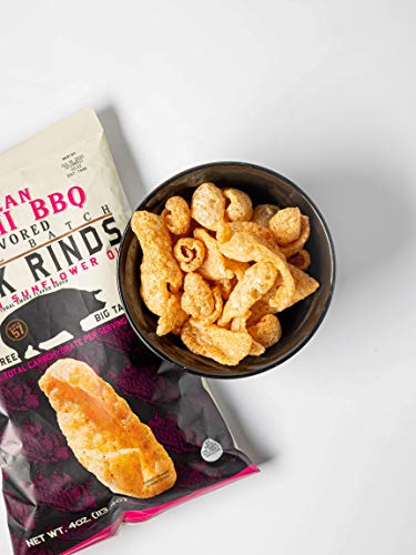 Pork Rinds Variety Pack | Sea Salt & Pepper, Kimchi BBQ, Spicy Dill, Pineapple | Southern Recipe Small Batch | Keto Friendly, Gluten Free, High Protein & Low Carb | 7g of Collagen | 4 Oz Bag (4 Count)