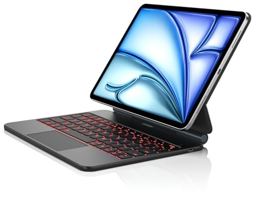 Keyboard Case for iPad Air 11-inch M3 / Air 5th 4th Generation - Magic-Style Magnetic Keyboard Case with Multi-Touch Trackpad Compatible with Apple iPad Air 11” M3/M2 (2025/2024), Air 5/Air 4