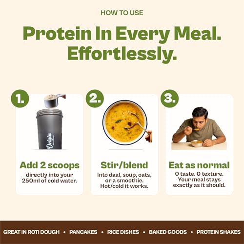 Image of Origin Nutrition 100% Natural Plant Based Protein Powder, 975 gm, Ranked Best Vegan Protein, European Pea Protein Isolate & Pumpkin Seed, Unflavoured with 25g per Protein Per Serve
