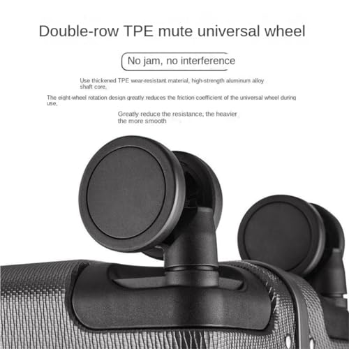 PANKERS Travel Suitcase Aluminum Frame Front-Opening Trolley Case 24-inch Boarding Suitcase with Silent Universal Wheels Trolley Case Trolley Case4