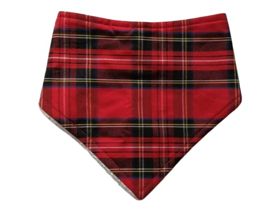 Tartan baby bib, tartan baby gift, Scottish baby shower gift (Royal Stewart)