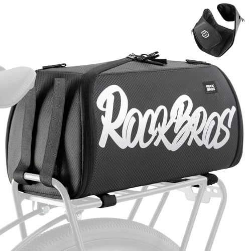 ROCKBROS One-Piece Folding Bike Rear Rack Bag 12L/15L with Strap - image 1