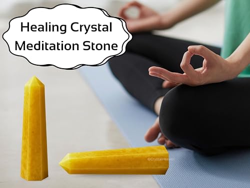 Image of Crystal Heaven Certified Yellow Aventurine Crystal Tower Obelisk Point For Chakra, Healing And Balancing - Aaa Grade Original Certified Gemstone Agate For Reiki Meditation Yoga Spiritual (2-3 Inches)