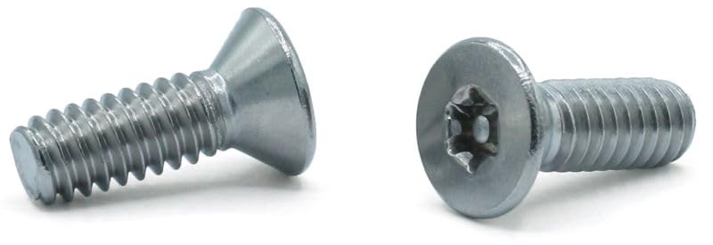 #6-32 x 1 1/2'' Security Machine Screws, Flat Head, Stainless Steel, Tamper Resistant Screws, Pin-in 6 Lobe, 100 Pcs