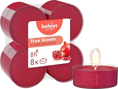 Bolsius True Scents – 8 Teelichter Maxi Duft – Granatapfel –...