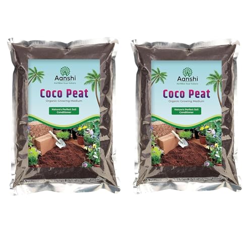 Image of Cocopeat 900 gm x 2 - 100% Natural Soil Conditioner & Moisture Retainer | Ready-to-Use Organic Coconut Coir Fibres for Home Gardening, Balcony, and Potted Plants | Eco-Friendly Fertilizer