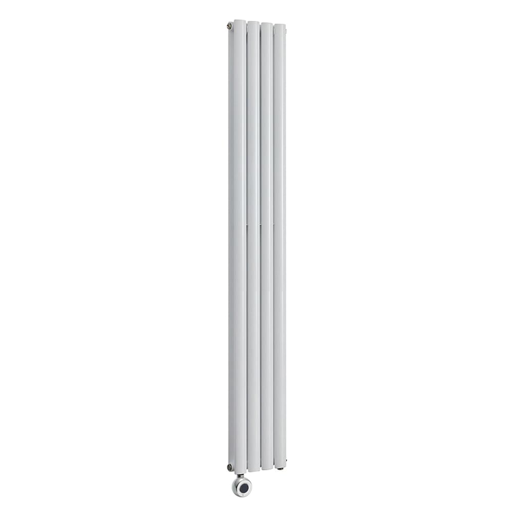 Milano Aruba 1000W White Vertical Double Oval Panel WiFi Electric Radiator - 1780mm x 236mm