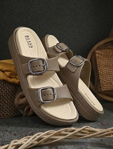 Image of SUPER SOFT Comfortable with Adjustable Strap Flip-Flops Women's & Girl's Cushioned |Waterproof Anti Skid & Lightweight OUT Door & IN Door Slipper BBINDIGO2