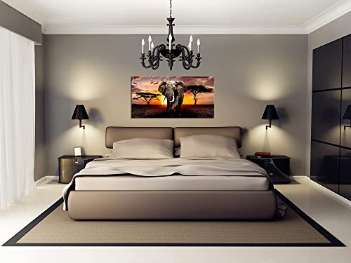 Xxmwallart Fc3050 Canvas Wall Art Elephant Picture African Wild Animals Artwork Painting Print For Living Room Bedroom Kitchen Home And Office Wall Decor #TOP3