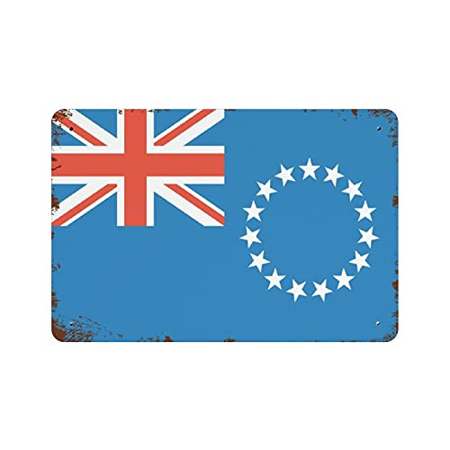 GQWJKSZ Affiche murale en métal des îles Cook, signe en étain, décor Vintage pour salle à manger, Restaurant, café, boutique, 8x12 pouces (20x30cm)