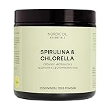 Spirulina Chlorella Pulver | 250 g mit 6 g Spirulina & 2 g Chlorella pro Portion | 30 Portionen | 100% reine Mikroalgen ohne Zusätze | Vegan & laborgeprüft | Nordic Oil