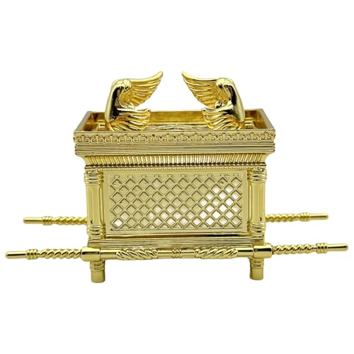 Kfwfuaee Arca de la Alianza Réplicas Modelo Ornamento Figura Metal Decoraciones Espirituales Estatua Religiosa Hogar Decoración Clásica Arca de la Alianza