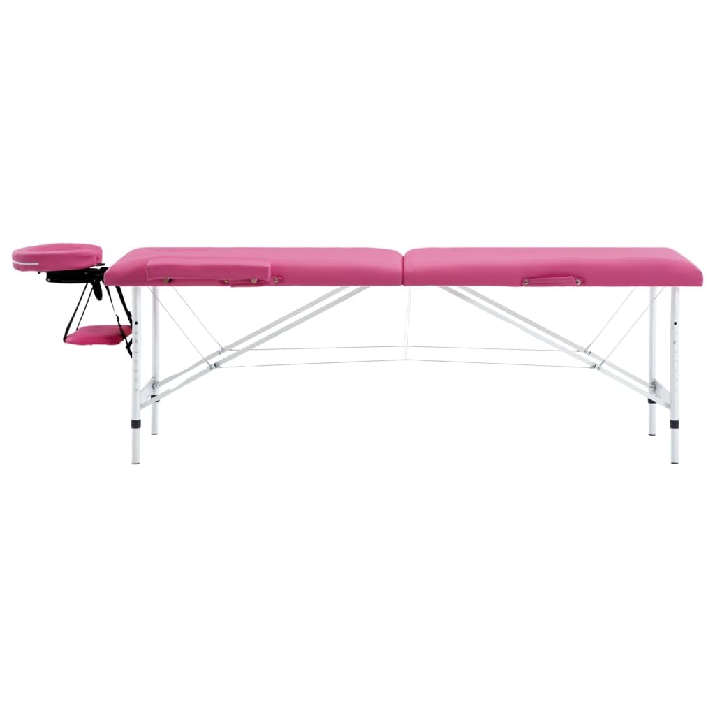 Generisch Massageliege Klappbar 2-Zonen mit Aluminiumgestell Rosa,Gesundheit & Schönheit,Körperpflege,Massage & Entspannung,Massagetische,110194