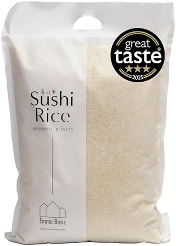 Emma Basic - Koshi Haruki Sushi Rice 5kg | Superior Grade | Gluten Free | Sticky | Perfect for sushi rice, and everyday Asian cooking