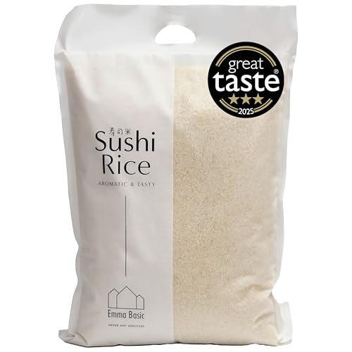 Emma Basic - Koshi Haruki Sushi Rice 5kg | Superior Grade | Gluten Free | Sticky | Perfect for sushi rice, and everyday Asian cooking