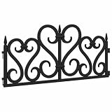 vidaXL 17x Borduras de Jardín Borde Bordillo Valla Delimitador Sendero Patio Exterior Parterres Céspedes Matorrales Árboles Arbustos PP Negro 10 m
