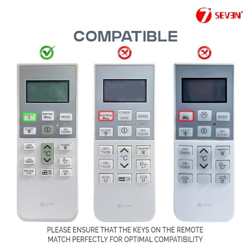 7SEVEN® Compatible with Hitachi Split Ac RSE/ESE/CSE-314HBD Model Original Remote of 168 Part Number Only Suitable with 1.2 Ton 3 Star Air Conditioner - Not Universal Hitachi Ac Remote 3 41XXU1vu1oL