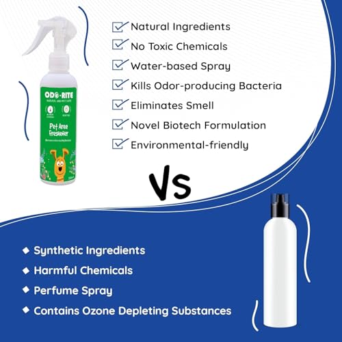 Image of ODO-RITE Pet Area Freshener (Pack of 2-400 ml) |Pet Odour Remover|Pet Safe & Child Safe|Biotechnological Based|Skin Safe|Urine Smell Remover|Can Be Used On All Surfaces