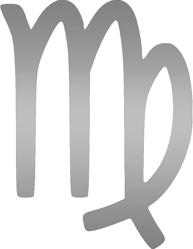 Virgo Zodiac Signs (Metallic Silver) (Set Of 2) Premium Waterproof Vinyl Decal Stickers For Gv4806