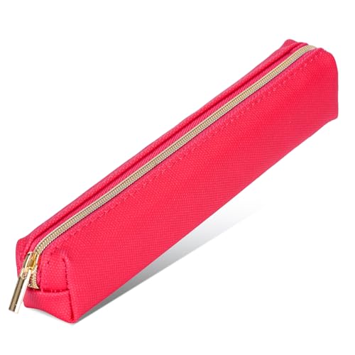 Image of Small pencil case, pink pencil case for adult. fasion Pen case Hot pink Calssic small pen bag