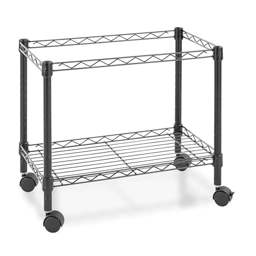 Alera ALEFW601424BL Metal One-Tier File Cart for Side-to-Side Filing - Black