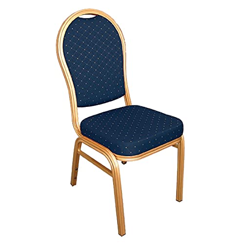 Bolero U526 Banquetes Silla Trasera, Marco De Oro, Moteado En Arco, Gamuza, Azul Pack De 4 Bolero U526 Banquetes Silla Trasera, Marco De Oro, Moteado En Arco, Gamuza, Azul Pack De 4