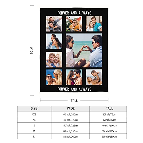 Easycosy personalisierte Decken für Paare Geschenke Benutzerdefinierte Bild werfen Decke Personalisierte Foto werfen für Freundin Ihr Geburtstag Anniversay Ideen 150×200cm