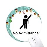 Keine Einzelzimmer; Aufnahme in das Einzelzimmer 1600;schwarzes Symbol Muster Maus Pad Klingeln Klingel Klingel rund um die Gummimatte