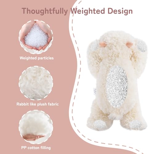 Image of Niuniu Daddy 20 inch | 3.3 Pound Weighted Sheep Stuffed Animal Plushie for Adults & Kids, Large Sheep Weighted Lap Pillow, Soft Sensory Stuffy Toy as Gift for Holidays