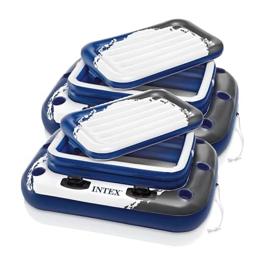 Intex Inflatable Mega Chill II Floating 72-Can Coolers with Lids (2 Pack)