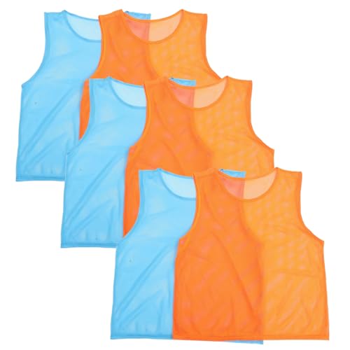BCOATH 6pcs Soccer Pinnies Breathable Sports Vests Basketball Training Jerseys Lightweight and Breathable Polyester Vest